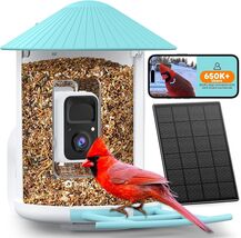 Birdfy Smart Bird Feeder with 2K HD Camera &amp; Solar Power for Night Visio... - $325.66