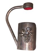 Silver Plated Wine Bottle Holder With Handle Pourer 3D Grapes Vintage Dr... - €16,41 EUR