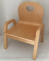 Vintage Small Child&#39;s Wood Chair Danish Modern Unmarked 1970&#39;s Retro ? - $45.53