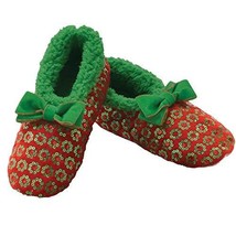 Snoozies Womens Ugly Christmas Elegance Bling Cozy Fleece Non Skid Snoozie Socks - £7.77 GBP