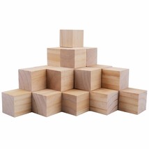 30 Pack 2 Inches Unfinished Wooden Cubes Wooden Blocks - Great For Craft... - £32.38 GBP