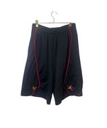 Jordan 23 Retro Mesh Basketball Shorts Men&#39;s L Black Red Embroidered Logo - $625.36 MXN