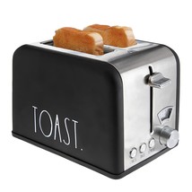 Toaster, Stainless Steel 2 Slice Square Toaster, Wide Slot With 5 Browni... - £53.10 GBP