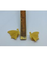 Vintage Butterfly Barrettes Doll Sized Gold Plastic Doll Accessory - £6.73 GBP