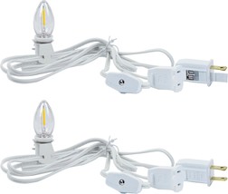 Chainable Accessory Cord with C7 LED Light Bulbs 6Ft Indoor Blow Mold Light Cord - $28.14