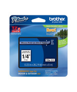 BROTHER INTL (LABELS) TZE111 TZE111 BLACK ON CLEAR FOR TZ MODELS - £34.10 GBP