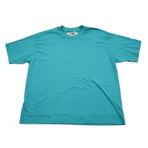 Hanes Shirt Mens XL Blue Plain Crew Neck Short Sleeve Casual Fifty Fifty... - $15.72