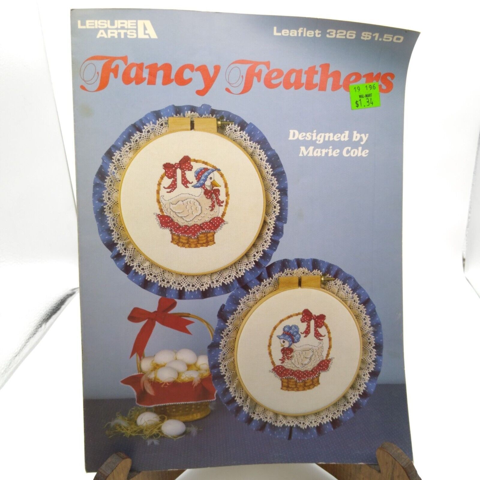 Vintage Cross Stitch Patterns, Fancy Feathers, Leisure Arts Leaflet 326 - $11.65