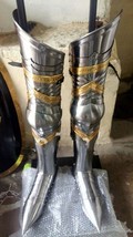 Medieval Replica Gothic Leg armor Battel Warrior Armor Costume Steel Leg... - $230.85