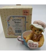 Enesco Cherished Teddies A Cup Full of Friendship 1994 Madeline Vintage - $15.07 CAD
