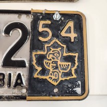 British Columbia License Plate Matching Pair 1952 54 Expired 4A-222 Tote... - $174.14