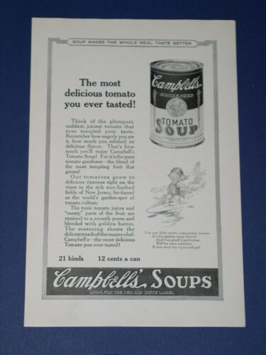 Campbell&#39;s Soup National Geographic Magazine Ad Vintage 1923 - $14.99