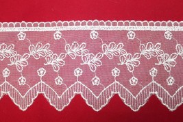 Lace of Tulle Ribbon High 12cm SWEET TRIMS Scalloped 316 Trimming - £1.70 GBP