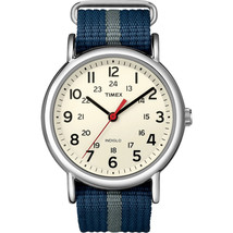 Timex T2N654 Men&#39;s Weekender Navy/Gray Nylon Strap Watch - £46.44 GBP