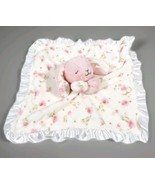 Little Me Bunny Rabbi Pink Floral Rattle Plush Satin Security Blanket NWOT - $48.54 CAD