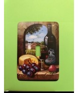 Wine Bottle Painting Metal switch Plate - $9.25