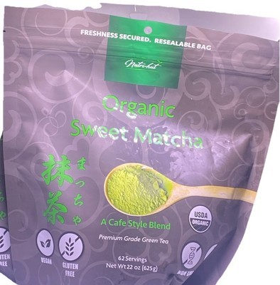 Nutri-hut Organic Sweet Matcha Premium Grade Green Tea 22 oz USDA Organic - $28.99