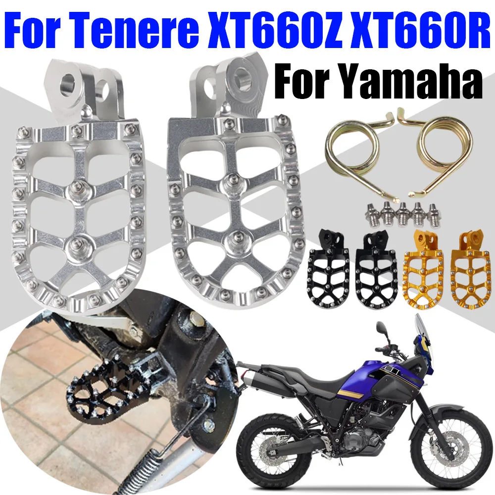 Otorcycle footrest footpeg foot pegs rests pedal for yamaha tenere xt 660 z r 660z 660r thumb200