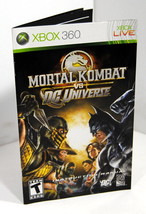 Instruction Manual Only Mortal Kombat vs DC Universe 2009 XBOX 360 No Game - £5.99 GBP