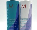 Moroccanoil Blonde Perfecting Purple Shampoo &amp; Conditioner 16.9 oz Duo - £60.49 GBP