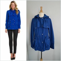 Betsy Johnson cobalt blue anorak parka jacket windbreaker Small - £27.63 GBP