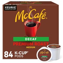 McCafe DECAF Premium Roast Coffee 84 to 168 Keurig K cups Pick Any Size - £49.55 GBP+