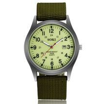 Men's Military Army Luminous 24 Hours Dial Nylon Strap Date Quartz Wrist... - $12.00