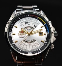 Orient Multi-Year Calendar Rare Diver Bezel Large Case Vintage 90s from Japan - $261.20