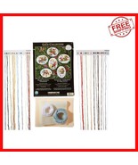 Festive Gold Collection Playful Snowman Cross Stitch Ornaments – 6 Pcs Kit - $706.08 MXN