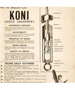 1957 Koni Auto Shock Absorbers Import Advertisement Autocar Automobilia ... - €25,73 EUR