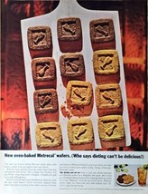 Metrecal Wafers New oven-baked wafers delicious-1964 Vintage Print Ad - $13.87 CAD