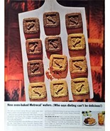 Metrecal Wafers New oven-baked wafers delicious-1964 Vintage Print Ad - $13.87 CAD
