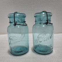 Vintage Ball Ideal Mason Jar Pat’d July 14 1908 Blue Quart 1923-1933 Mold #6 &amp; 6 - £13.30 GBP