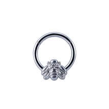 Right Grand ASTM F136 Titanium Hinged Segment Ring Cute Bee Cartilage Earring 16 - £11.29 GBP