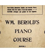 William Berold Piano Course Book 1 1914 WW1 Instruction Book PB DWFFBK - $552.13 MXN