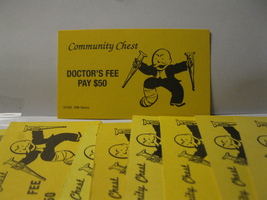 Board Game Piece: Monopoly - random Doctor&#39;s Fee Pay $50 Comm. Chest Card - £0.79 GBP