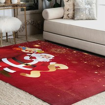 Alaza Firework Christmas Santa Clause Area Rug Rugs For Living Room Bedroom 7&#39; X - £67.59 GBP