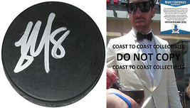 James Neal Oilers Flames Knights Penguins signed Hockey Puck proof Becke... - $69.29