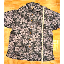 Breakwater Button Up Hawaiian Camp Shirt XL Blue Floral Short Sleeves Po... - $17.95