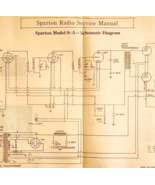 1931 Sparton Tuned Radio Model 9-A Schematic Diagram Fold Out Antique F15Z - $548.60 MXN