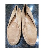 Coach Loafer Womens Size 8.5B Beige Flate Suede Amber Driving Moccasins ... - $67.70 CAD