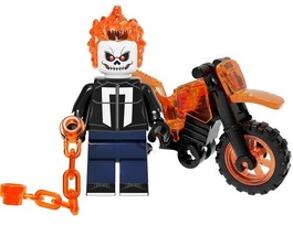 Ghost Rider Robbie Reyes Bike Custom Minifigures Building Block Toys Gifts - £3.98 GBP