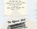 1968 Bolling AFB Wedding Reception Invitation Officers Club Napkin Washi... - £17.10 GBP
