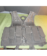 Survival Armor Zip Up Tactical GEAR Vest Crossdraw Black CHEST RIG LARGE - £34.58 GBP