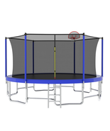 16FT Trampoline with Enclosure Net, Basketball Hoop &amp; Bar - $667.42 CAD