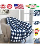 Lightweight Microfiber Checkered Blanket 50x60 - Plush Comfort for All S... - $627.56 MXN