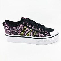 Adidas Originals Nizza Platform Black Yellow Pink Zebra Womens Sneakers IE9626 - £54.84 GBP