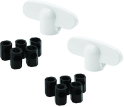 2-Pack Universal T-Crank Window Handle White H-3892 Pair w/ Hardware PLPCI - $9.85