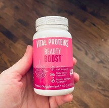 Vital Proteins Beauty Boost Hair Skin &amp; Collagen Supplement 60 Caps bb 2/24 - £20.49 GBP