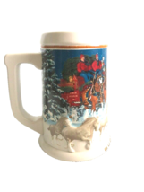 Budweiser Holiday Beer Stein 2005 CS628 Clydesdale Collectible Anheuser Busch - £13.41 GBP